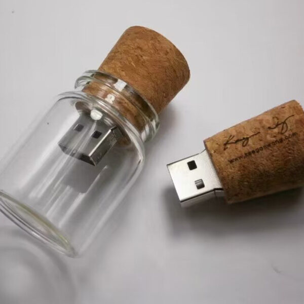 Wooden Wish Drift Bottle USB Drive